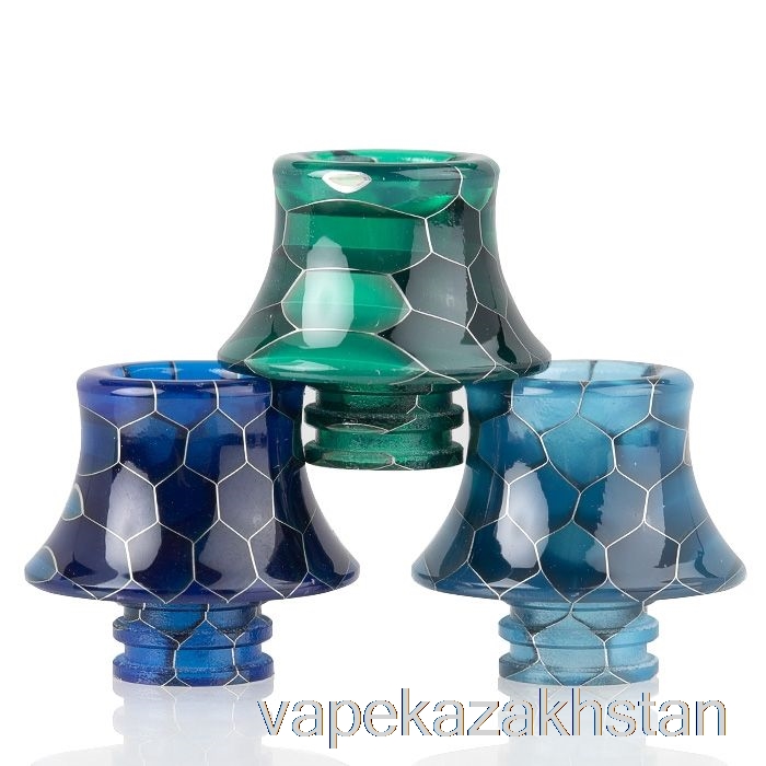 Vape Disposable 510 Cone Snake Skin Resin Drip Tip Purple